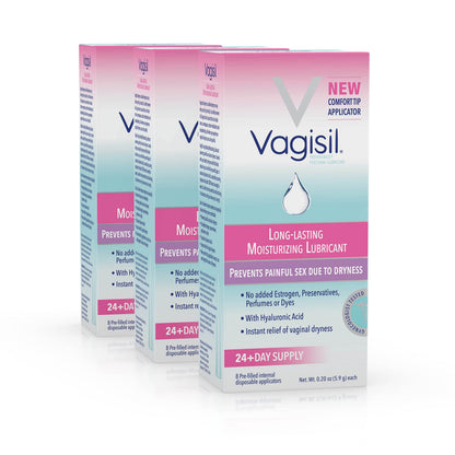 Vagisil Prohydrate Internal Vaginal Moisturizer, Gel & Lubricant for Women, Gynecologist Tested, 8 Count, Pack of 3 (24 Total Applicators) Vagisil buy supplements Au