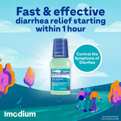 Imodium A-D Liquid Anti-Diarrheal Medicine with Loperamide HCl to Help Control Symptoms of Diarrhea Due to Acute, Traveler's Diarrhea, Mint Flavor, 8 fl. oz Imodium buy supplements Au