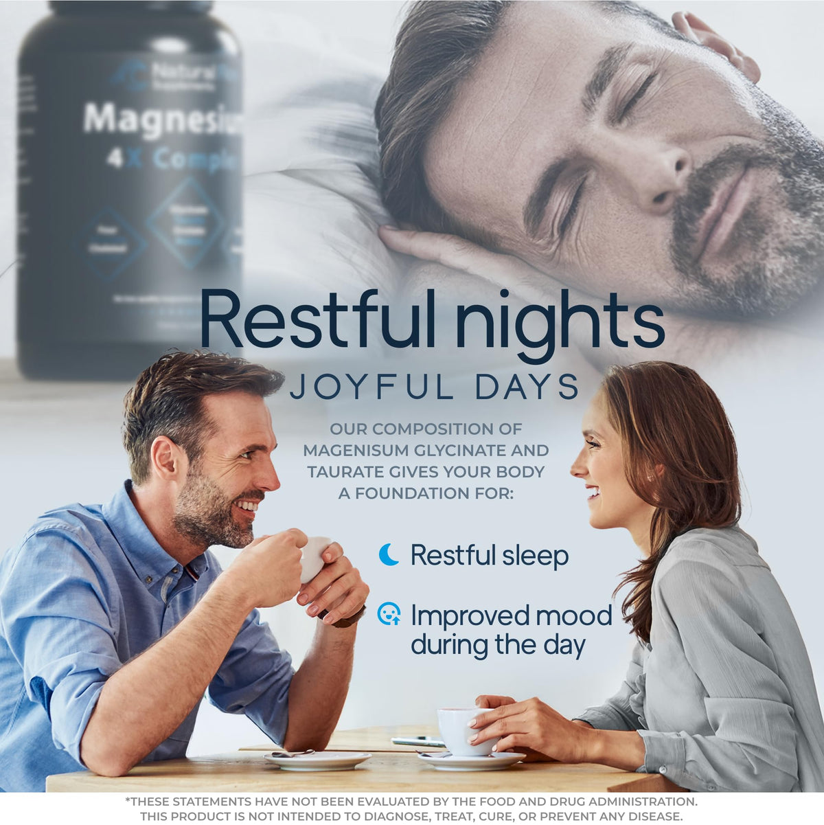 Natural Flow 4X Magnesium Supplement, Magnesium Glycinate, Taurate, Malate, Orotate Complex, Calm Sleep and Cramp Support Blend, No Mag Citrate or Oxide, 120 Capsules Natural Flow Supplements buy supplements Au