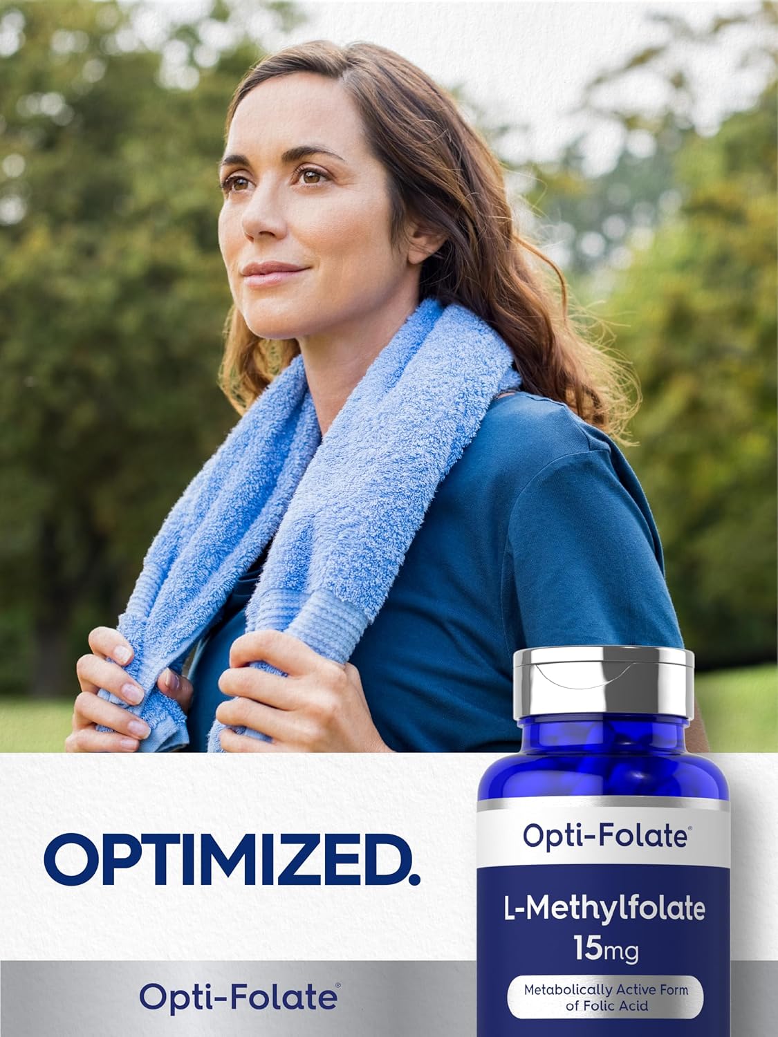 Carlyle L Methylfolate 15mg | 120 Capsules | Value Size | Max Potency | Optimized and Activated | Non-GMO, Gluten Free Supplement | Methyl Folate, 5-MTHF | by Opti-Folate