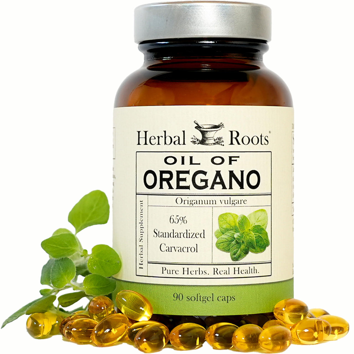 Herbal Roots Oil of Oregano - Made from Mediterranean Oregano Oil - 90 Easy to Swallow Softgel Capsules - Extra Strength 150mg Herbal Roots buy supplements Au