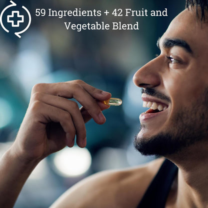 Men's Daily 7 Essentials & Adaptogen Complex Bundle - Complete Multivitamin Pack and Stress Adaptation Support for Men's Optimal Health