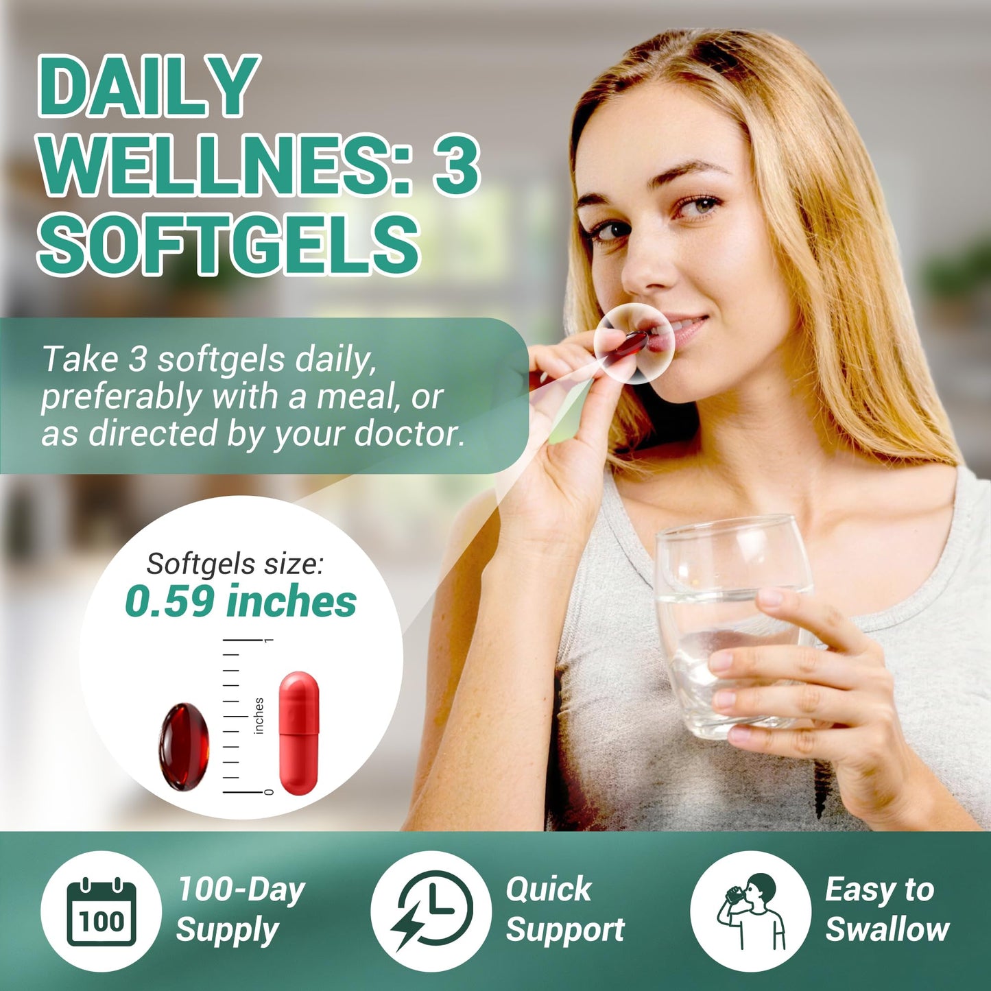 Kaseano Lymphatic Drainage Supplement 300 Softgels 21-in-1 Herbal Blend with Echinacea, Dandelion, Burdock Root Lymph System Support Fluid Balance & Immune System for Women & Men Kaseano buy supplements Au