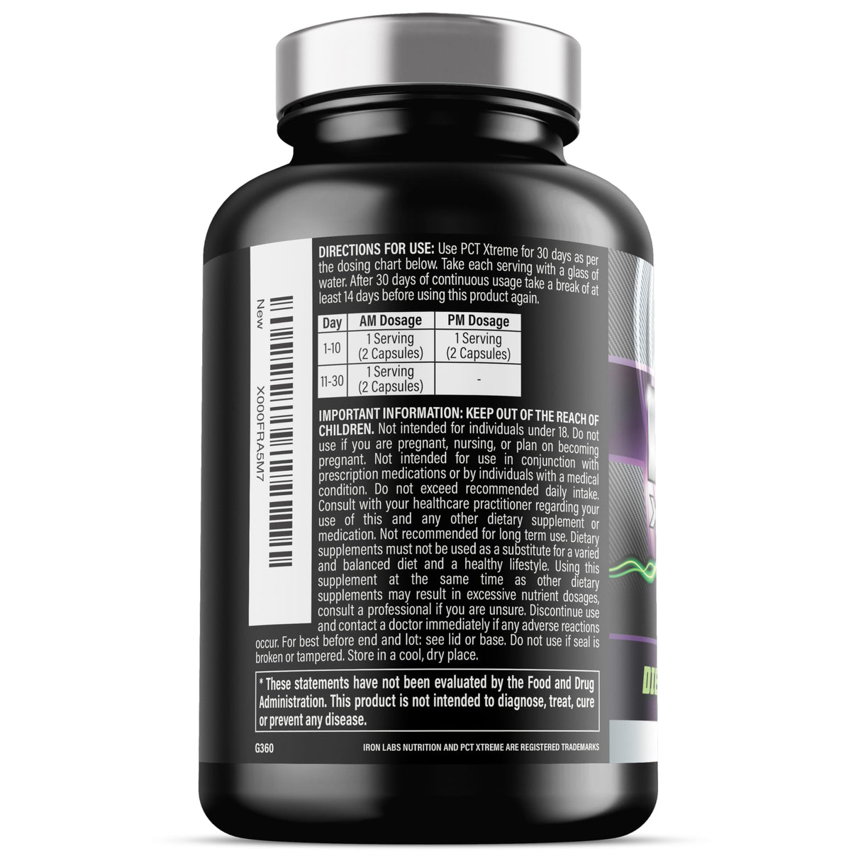 Iron Labs Nutrition PCT Xtreme - PCT Supplement for Men - 30 Day Course - Post Cycle Support Booster (80 Capsules) Iron Labs NutritionBuy Supplements Australia