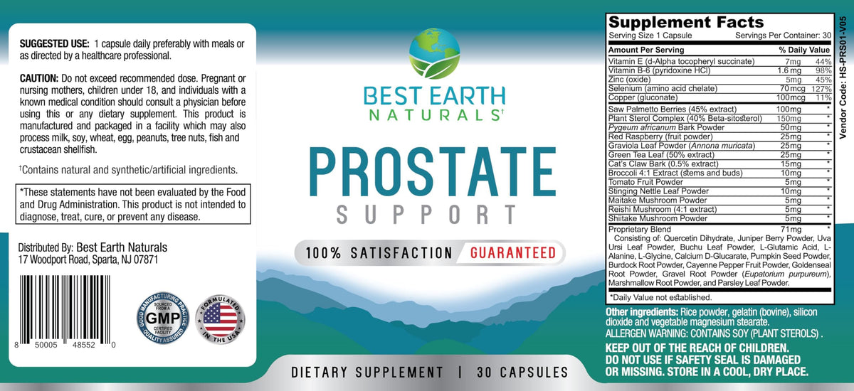 Best Earth Naturals Prostate Support Supplement for Men - Prostate Support - 30 Day Supply Best Earth NaturalsBuy Supplements Australia