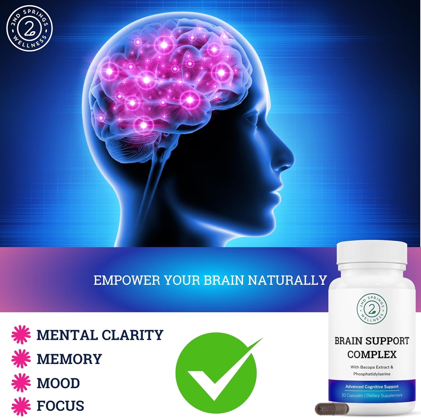 Men's Health Vitality Bundle: Brain Support Complex, Men's Daily 7 Essentials, and Vitamin D3 + K2