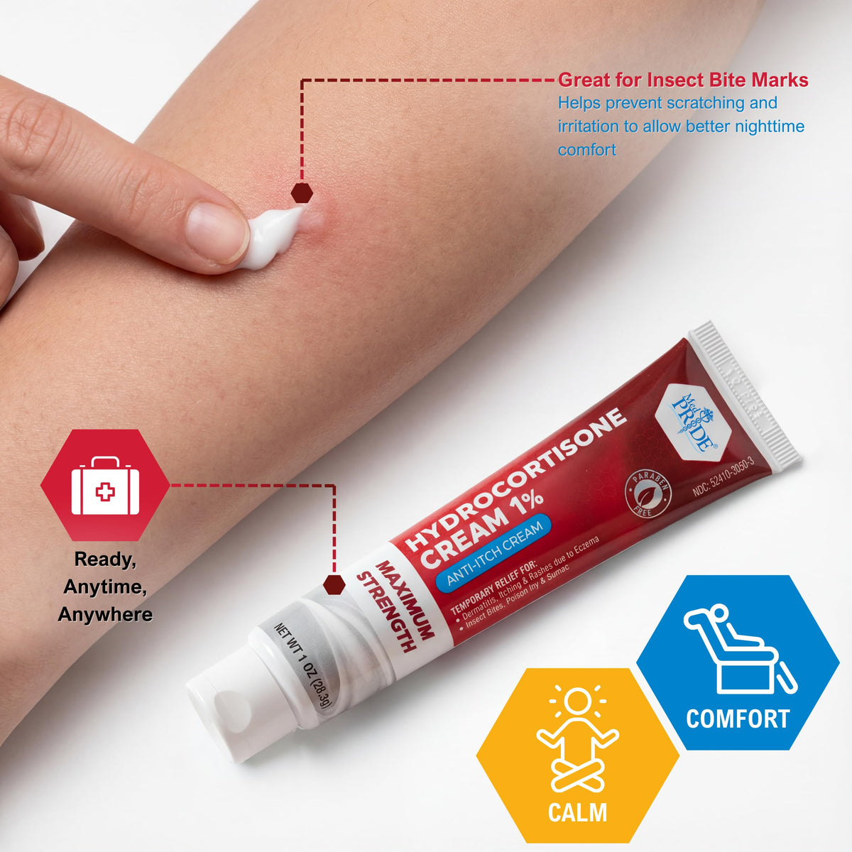 MED Pride Hydro Cortisone (Hydrocortisone) Cream 1% OTC Bulk Pack of 4 X 1 Oz Anti-Itch Ointment for Rash, Eczema, Bug Bites MED PRIDE buy supplements Au