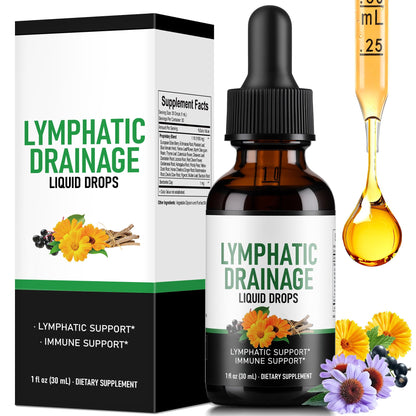 Crobirware Lymphatic Drainage Drops - Herbal Lymph System Cleanse & Immune Support - Liquid with Echinacea, Elderberry, Ginger & Burdock Root - Vegan, Alcohol-Free, 1oz Crobirware buy supplements Au