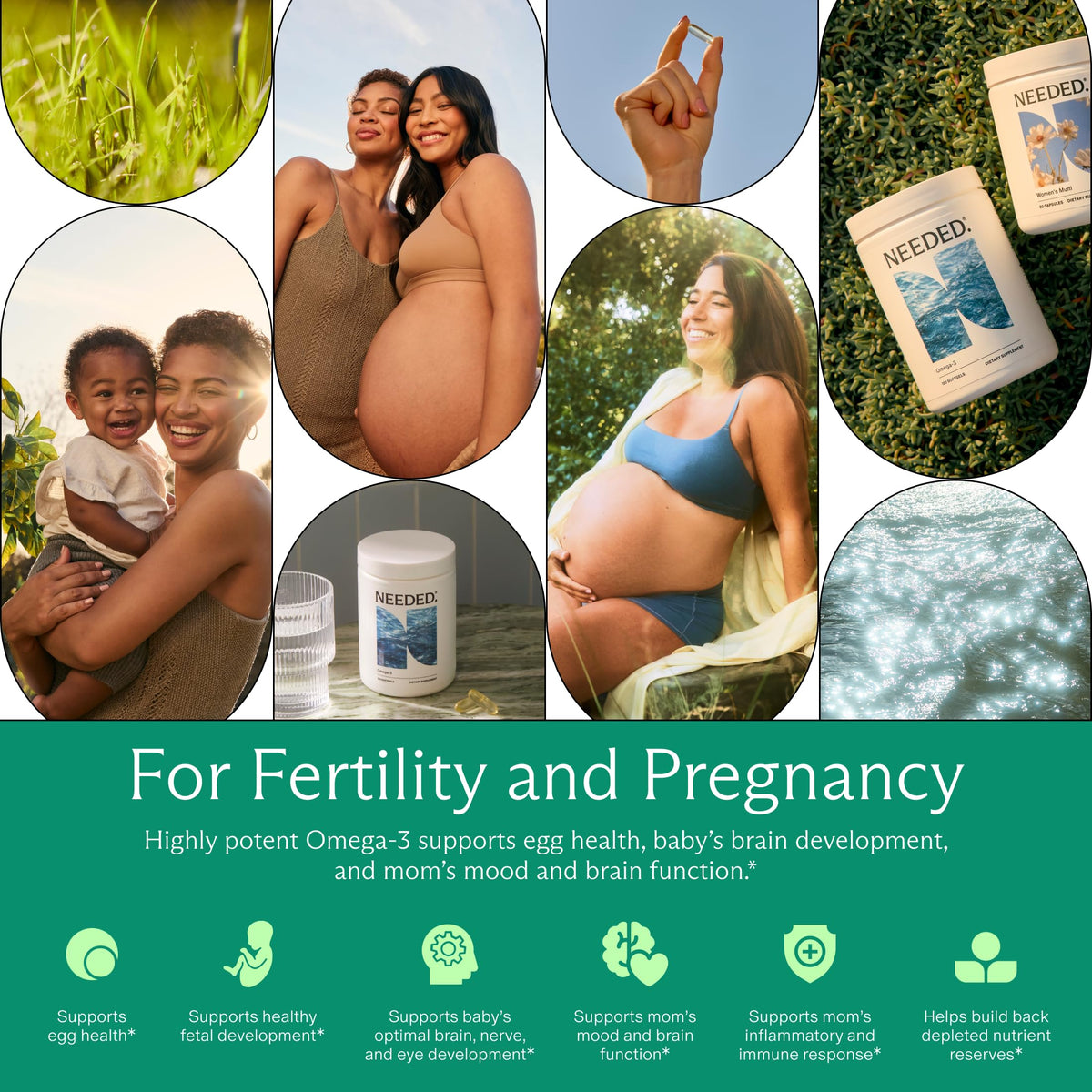 Needed. Prenatal Omega-3 - High Potency Dose of Sustainably Sourced Fish Oil, 1000mg DHA, 1000mg EPA, Encased in a Gelatin-Free, Plant-Based Softgel Shell Needed.Buy Supplements Australia