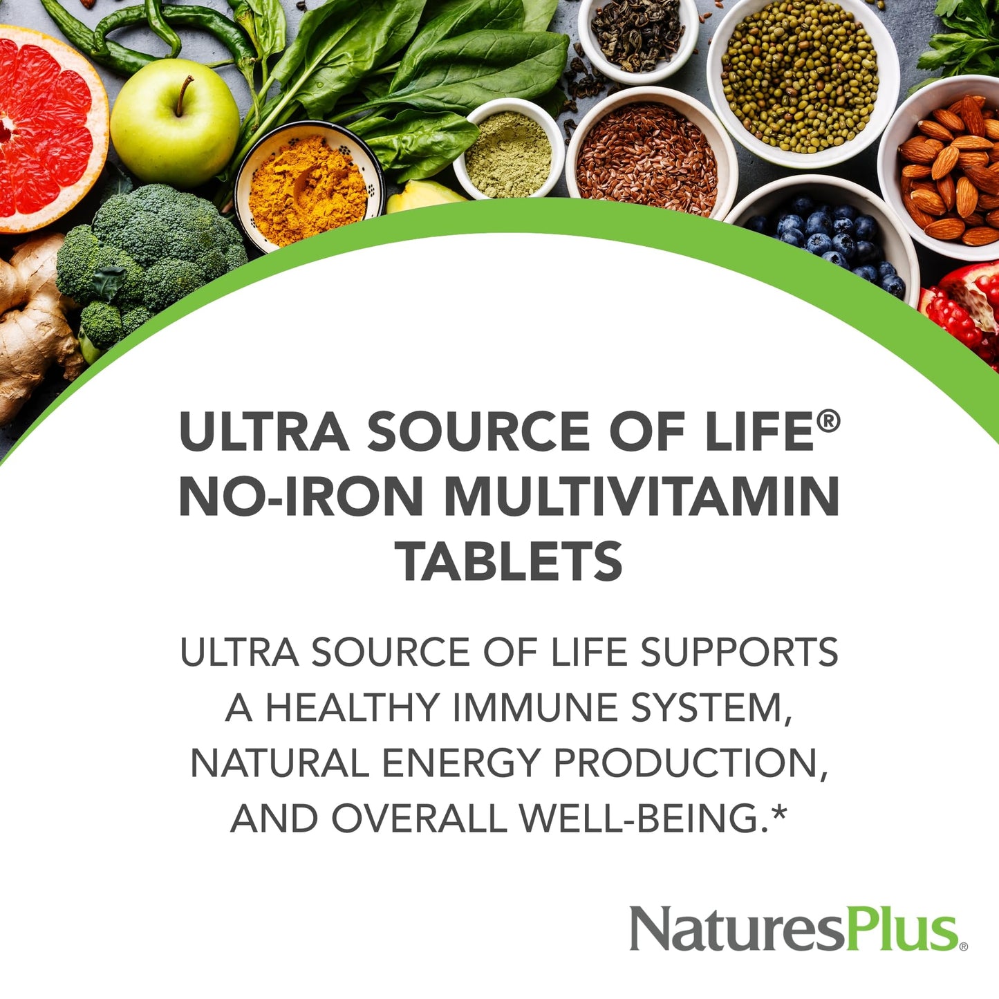 NaturesPlus Ultra Source of Life No-Iron Multivitamin - 180 Tablets - Supports Immune Health, Energy & Overall Well-Being - with Lutein & Vitamin D3 - Vegetarian & Gluten Free - 60 Servings NaturesPlusBuy Supplements Australia