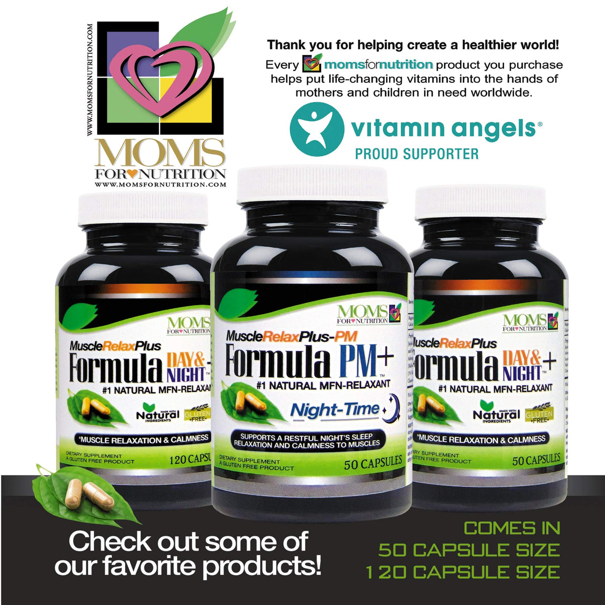 All Natural Muscle Relax Formula Plus - 50 Capsules - Daytime/Nighttime Natural Relaxant Moms For NutritionBuy Supplements Australia
