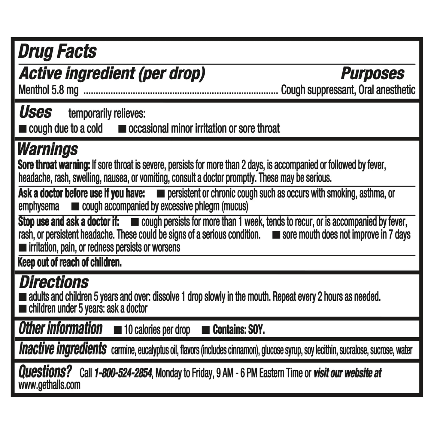 Halls Cough and Throat Relief Cherry Cough Drops, Bulk Pack, 250 Drops