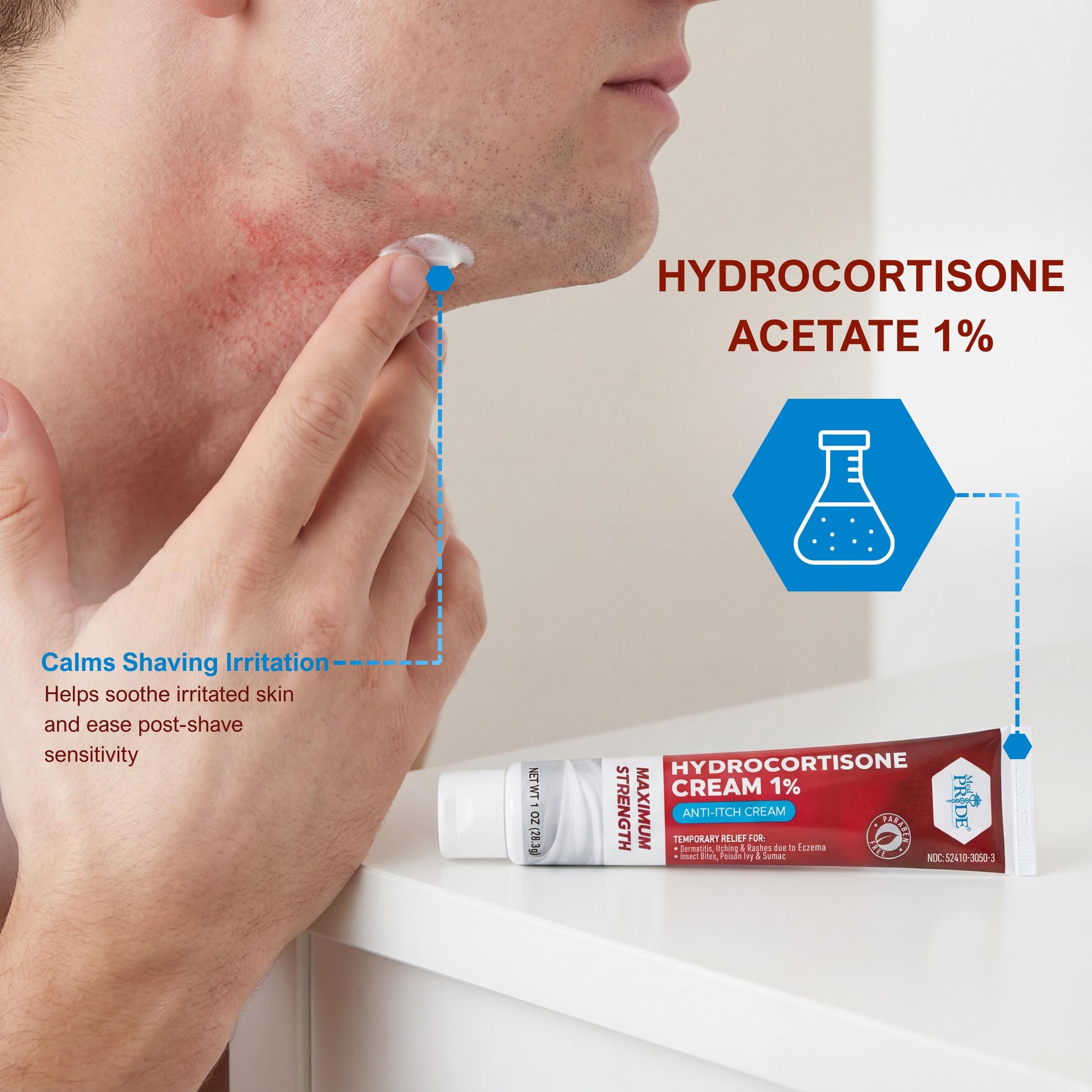 MED Pride Hydro Cortisone (Hydrocortisone) Cream 1% OTC Bulk Pack of 4 X 1 Oz Anti-Itch Ointment for Rash, Eczema, Bug Bites MED PRIDE buy supplements Au