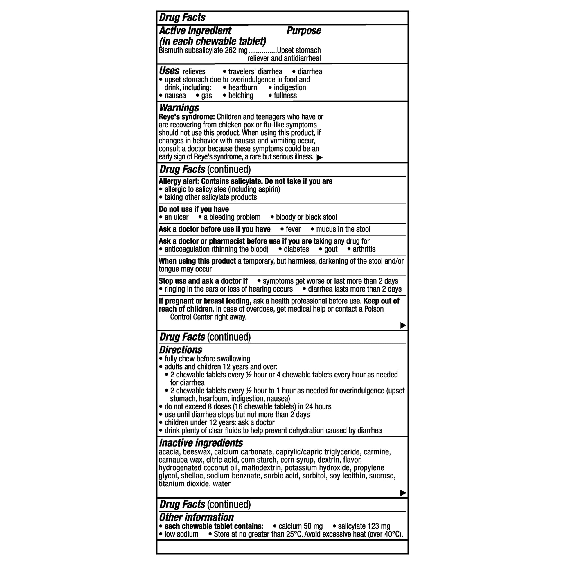 Pepto Bismol Chews, Upset Stomach Relief, Nausea Relief, Heartburn Relief, Indigestion Relief, Anti Diarrhea Medication for Adults - 5 Symptom Fast Relief, 72 Chewable Tablets (3x24 ct) Pepto Bismol buy supplements Au
