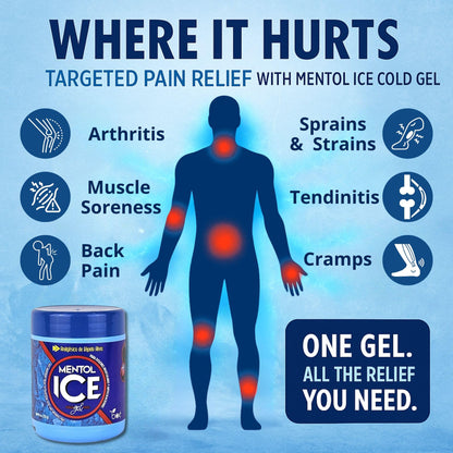 BOÉ COSMETICS Mentol Ice Cold Gel 8 oz (3 Pack) Pain Relief Gel for Muscles & Joints – Fast-Acting Analgesic for Arthritis, Back Pain, Cramps, Sprains & Headaches – Non-Greasy & Quick Absorption BOÉ COSMETICSBuy Supplements Australia