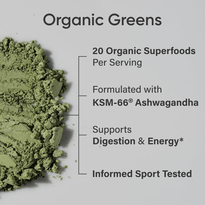 Sports Research® Organic Pineapple Coconut Greens - Digestive Health, Natural Energy & Mood Support* - Certified Organic Powder - 20 Servings Sports Research buy supplements Au