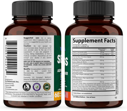 Sea Moss 60 Capsules & Liquid Zinc Ionic Drops Supplement 4 fl oz | Supplement for Men & Women| Made in USA