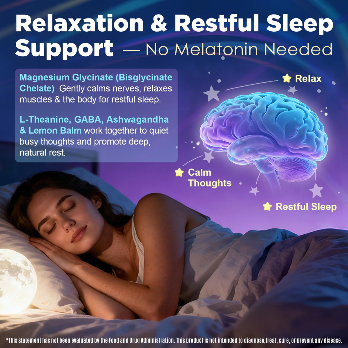 Full Spectrum Magnesium Glycinate Complex 21 in 1 Gummies for Deep Calm Sleep, 12 Forms Magnesium Citrate Malate Taurate Orotate for Women Men + Probiotics w/Ashwagandha, L-Theanine, GABA, 120Cts Nextdia buy supplements Au