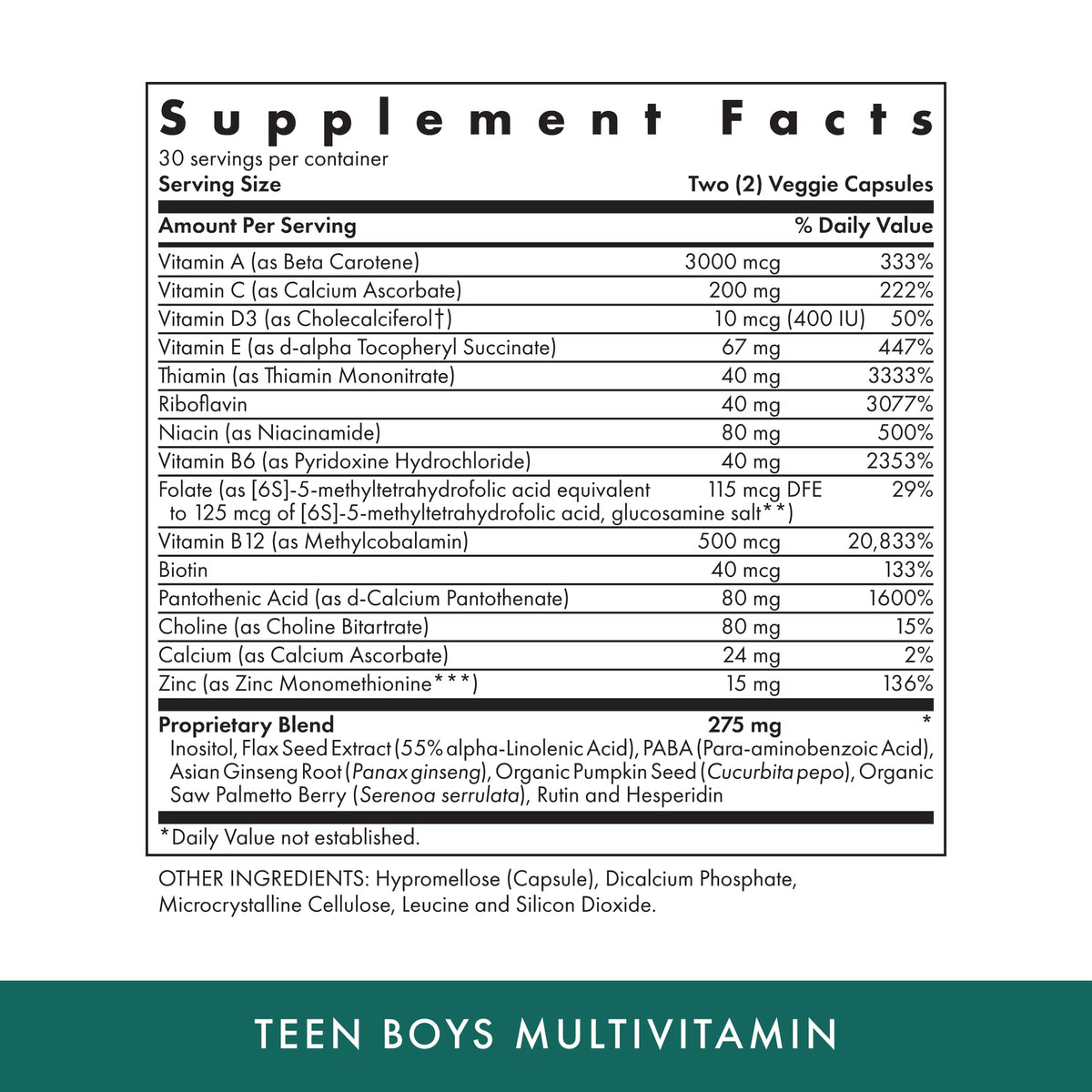 Michael's Health Naturopathic Programs Teen Boys - 60 Vegetarian Capsules - Daily Multivitamin Supplement - Kosher - 30 Servings MICHAEL'SBuy Supplements Australia