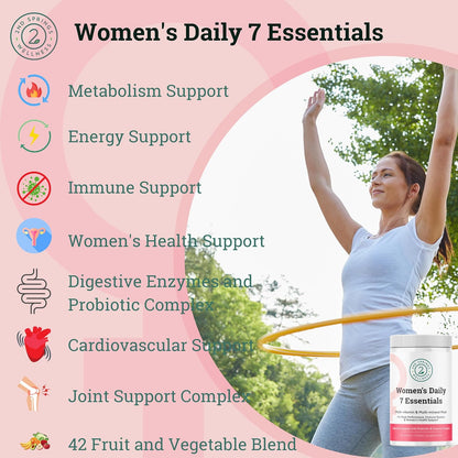 Women's & Men's Daily 7 Essentials + Adaptogen Complex Bundle - Complete Multivitamins with Stress Adaptation Support for Optimal Health