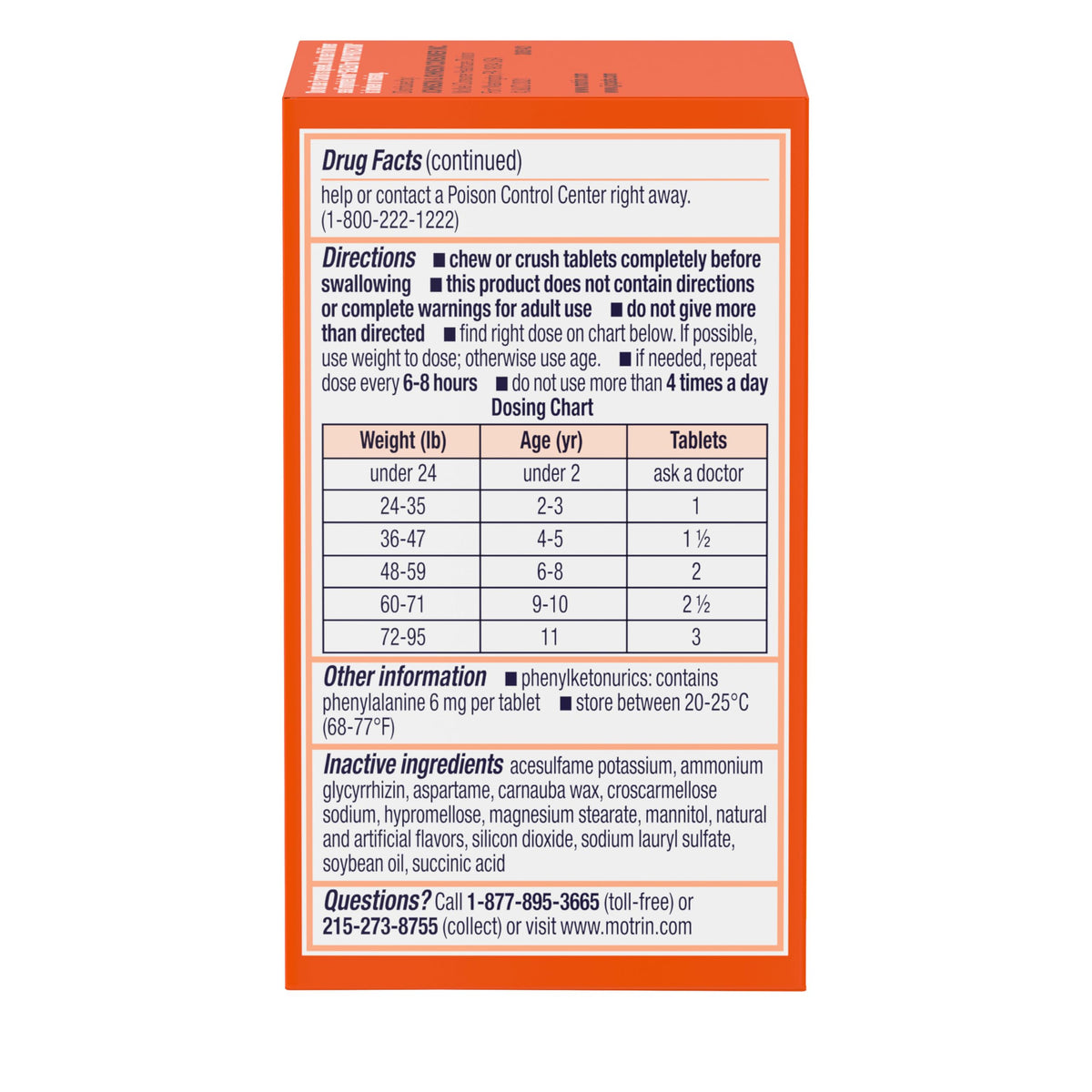 Motrin Children's Dye-Free Chewable Tablets with Ibuprofen, Kids' Fever Reducer & Pain Reliever for Sore Throat, Fever, Toothache & Pain Relief, Grape Flavor, 24 Ct Motrin buy supplements Au