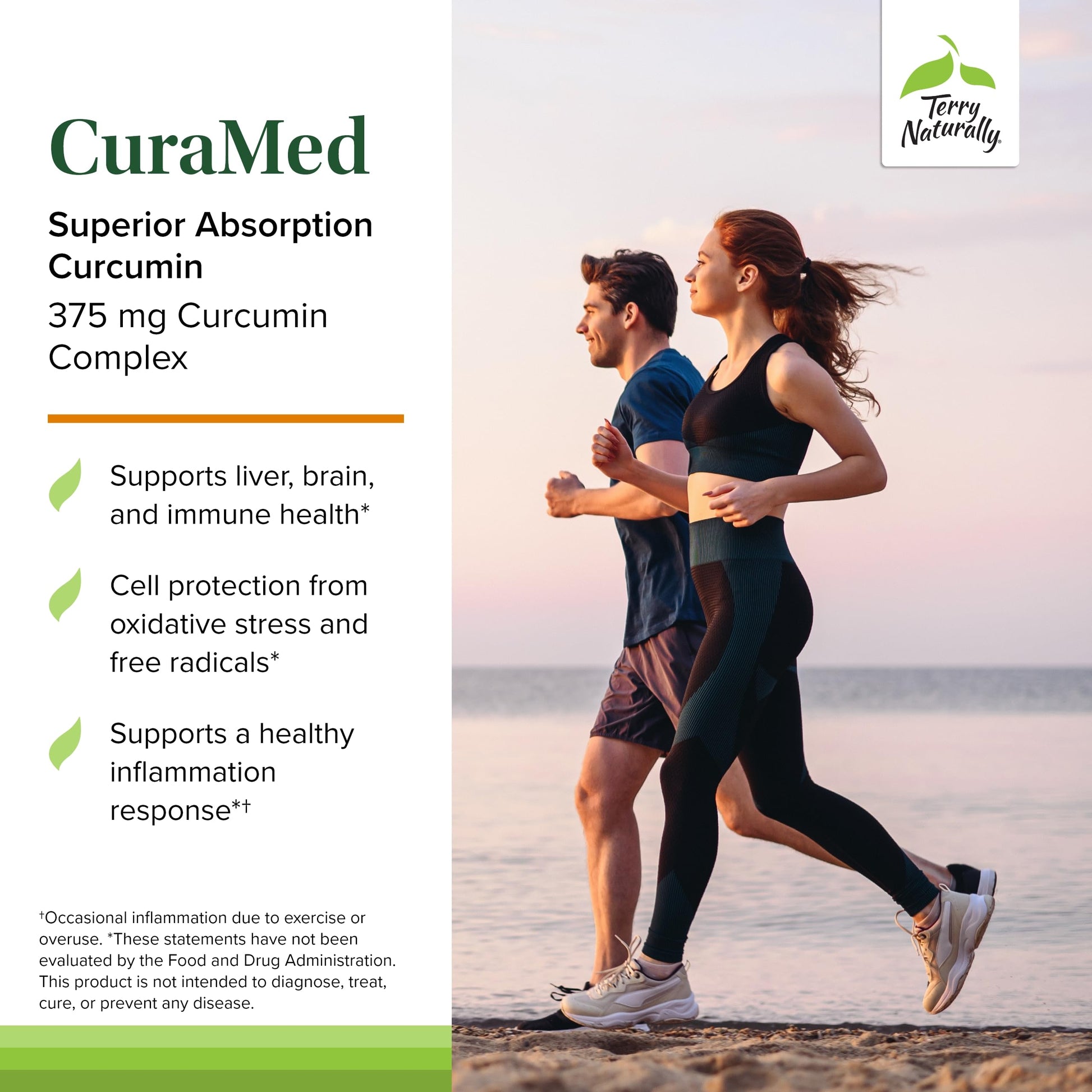 Terry Naturally CuraMed 375mg - Antioxidant Supplement for Brain & Immune Health Support - Dietary Supplement with Curcumin & Turmeric Essential Oil - Herbal Liver Support - 90 Softgels Terry Naturally buy supplements Au