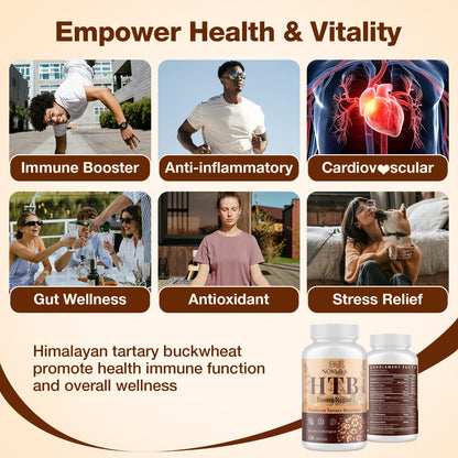 Nokuba Polyphenols Supplement for Immune Support | Himalayan Tartary Buckwheat Sourced | Polyphenol Superfood with Quercetin, Curcumin | Immune Booster, Antioxidant, Anti-inflammatory - 120 Capsules Nokuba buy supplements Au