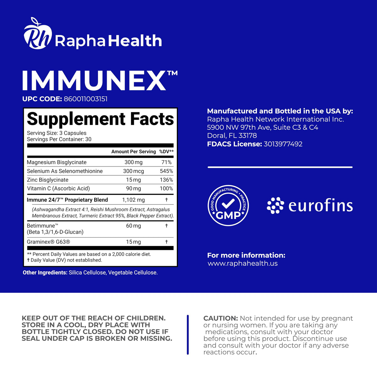 RAPHA HEALTH Immune 247 - Immune and Wellness Support | Gut & Antioxidant Booster | Magnesium, Selenium, Zinc, Vitamin C, Ashwagandha | 90 Capsules - 30 Servings RAPHA HEALTHBuy Supplements Australia