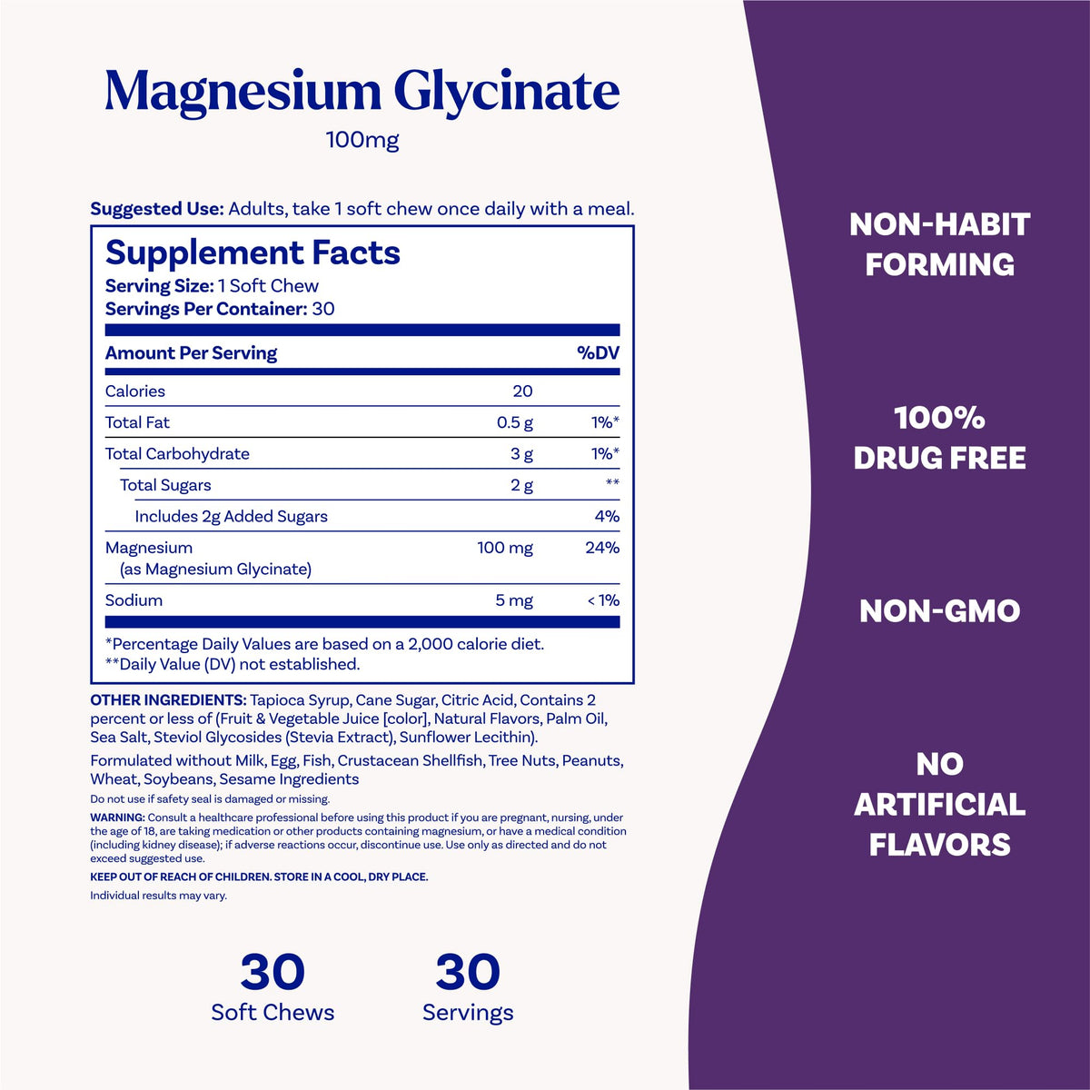 Natrol Magnesium Glycinate Supplements 100mg, Cherry Lemon Soft Chews for Healthy Sleep and Body, Magnesium Glycinate 100mg, Up to a 30 Day Supply NatrolBuy Supplements Australia