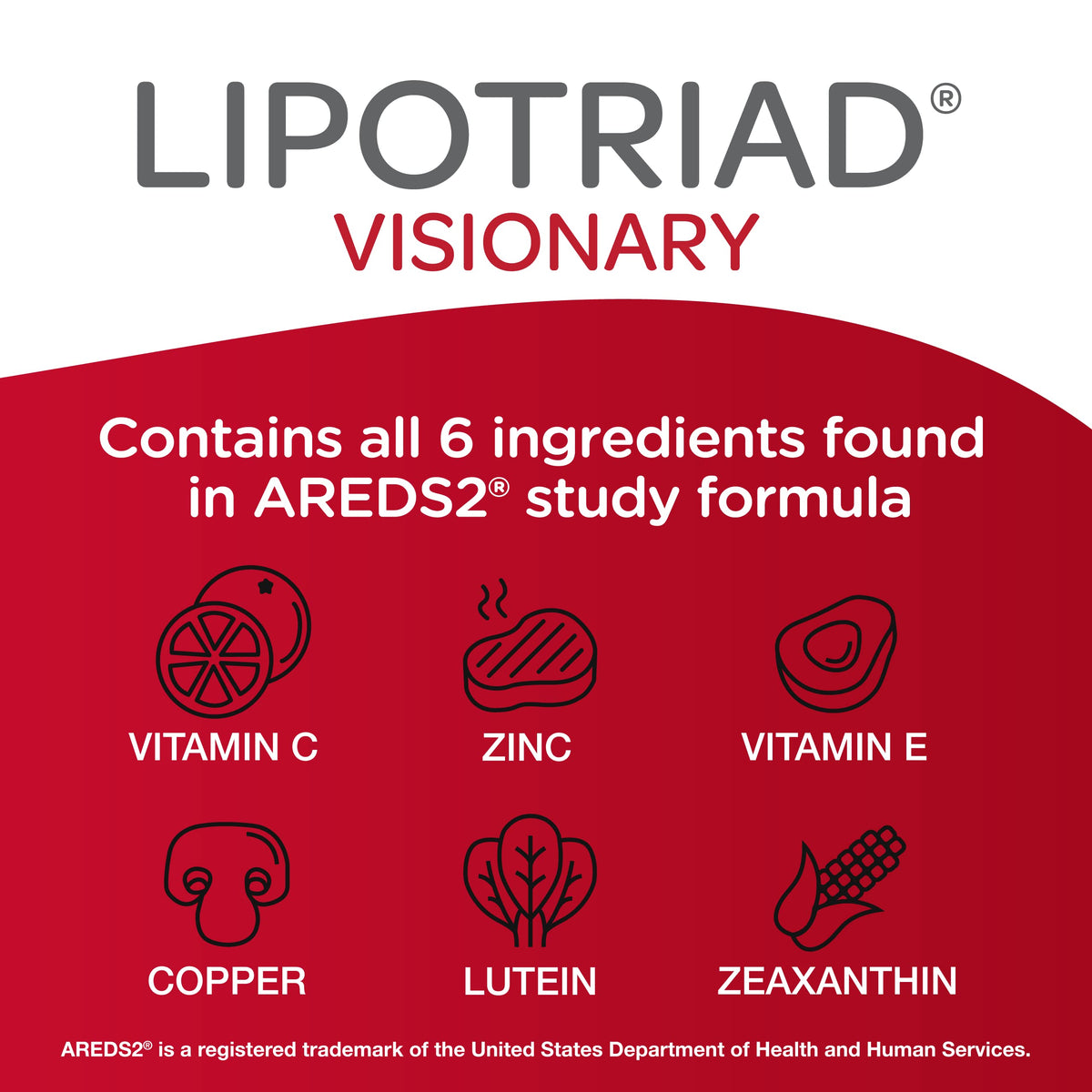Lipotriad Visionary Eye Vitamins – 60 Capsules – Lutein and Zeaxanthin Supplements with Other AREDS 2® Ingredients to Support Eye Health LipotriadBuy Supplements Australia