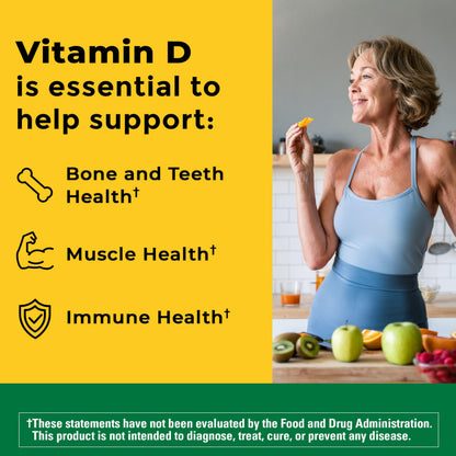 Nature Made Vitamin D3 1000 IU (25 mcg), 300 Vitamin D Softgels | Vitamin D Supplement for Immune, Bone, Teeth and Muscle Health Support, 300 Day Supply