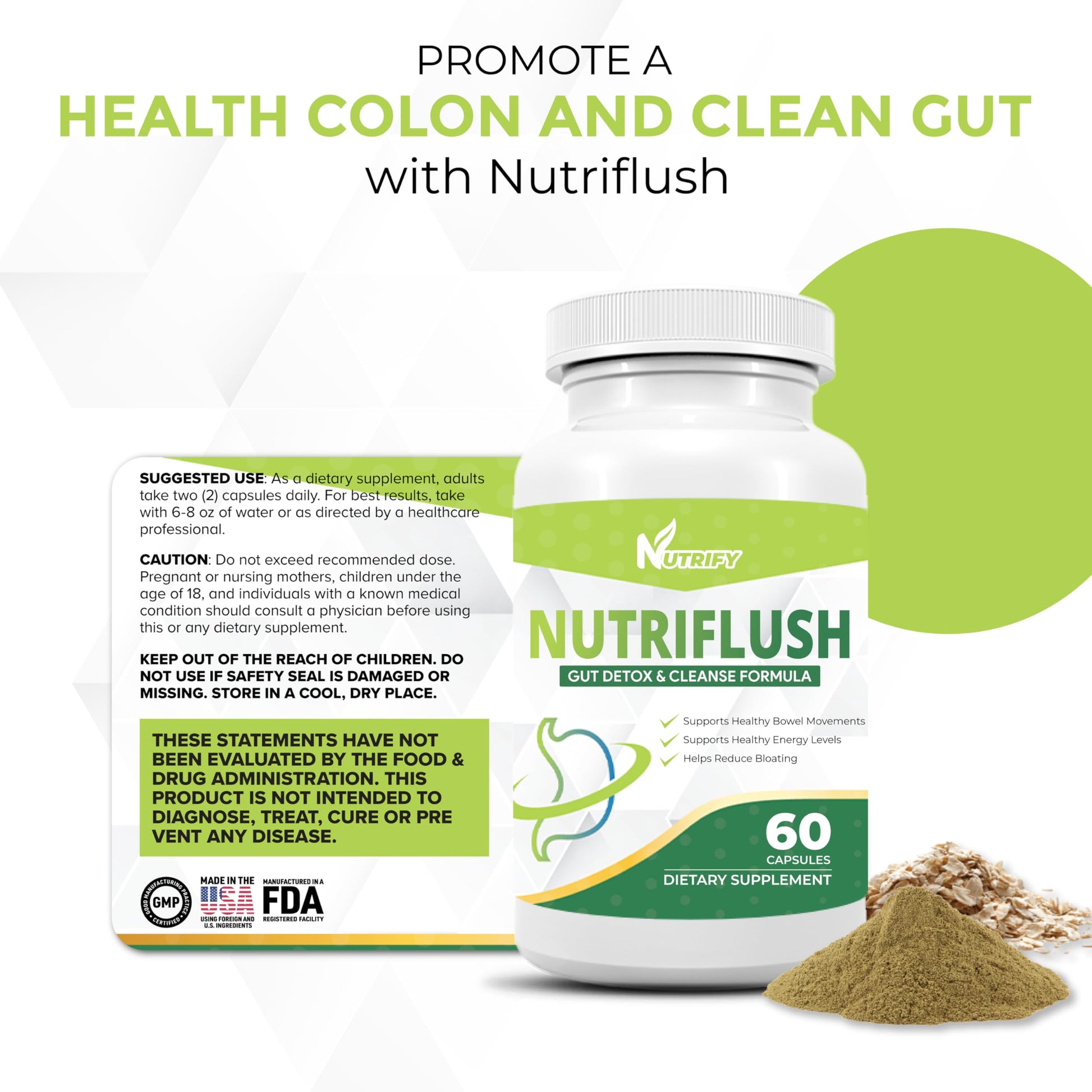 NutriFlush - Powerful Colon Support & Gut Cleanse Formula, High Absorption, GMO Free, Made in USA Generic buy supplements Au