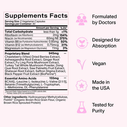 Ladywell Daily Hormone Balance Capsules | Natural Cycle Support for Women | Supports Mood, Bloating, Cramps, Skin Health & Cravings | with Chasteberry, B Vitamins, Ashwagandha, Saffron & More | 60 Ct Ladywell buy supplements Au
