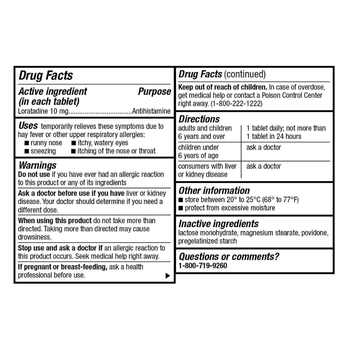 GoodSense Allergy Relief Loratadine Tablets 10 mg, Antihistamine, Allergy Medicine for 24 Hour Allergy Relief, 365 Count GoodSense buy supplements Au