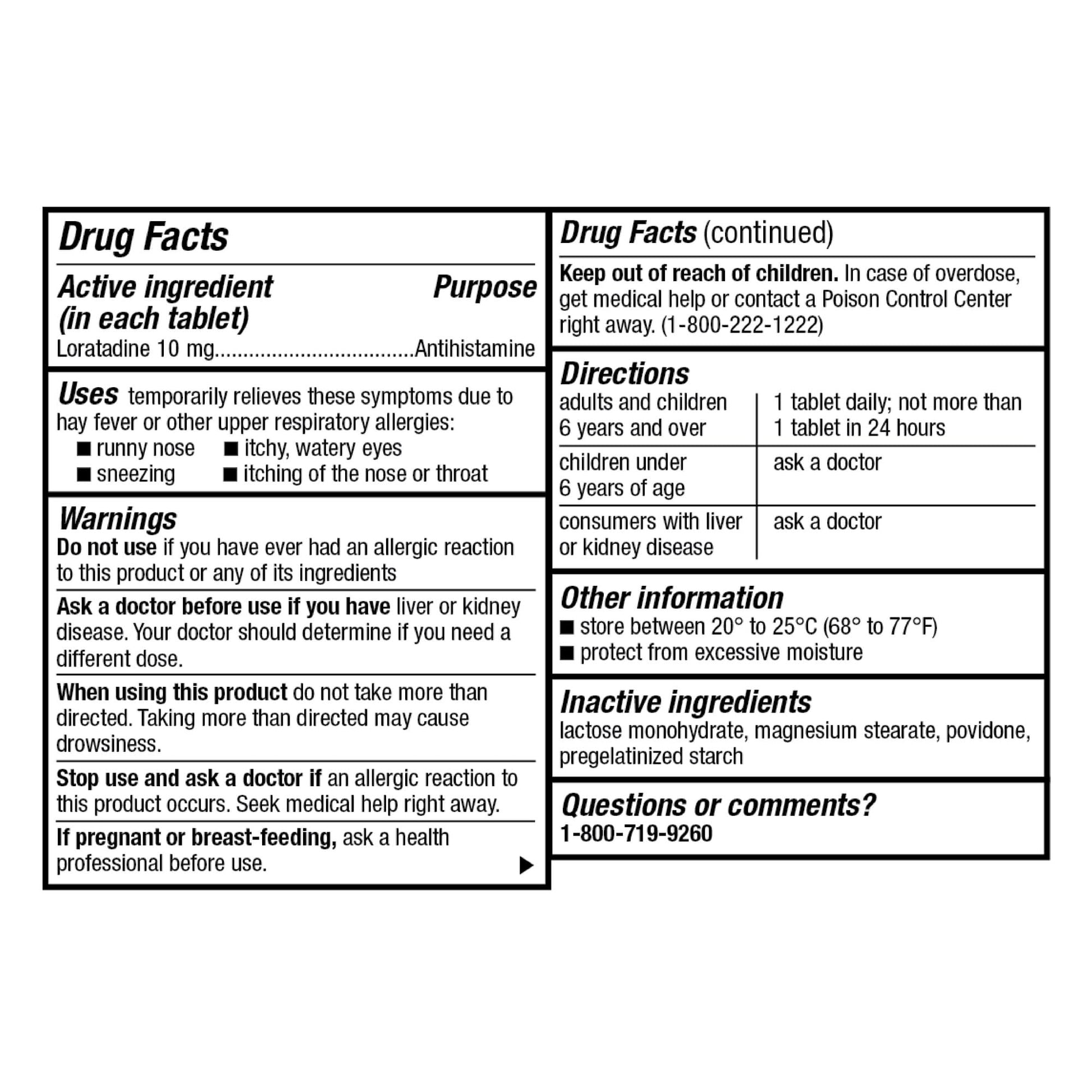 GoodSense Allergy Relief Loratadine Tablets 10 mg, Antihistamine, Allergy Medicine for 24 Hour Allergy Relief, 365 Count GoodSense buy supplements Au