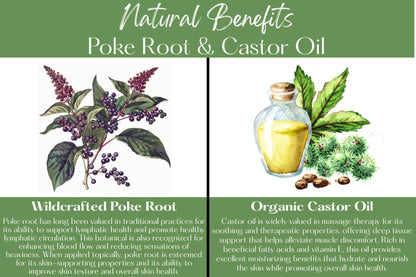 Organic Poke Root & Castor Oil Salve | Vegan Lymphatic Support | Enriched with Essential Oils | Cysts, Boils, Fibroids, Swollen Lymph Nodes, Breast & Joint (1oz, Frankincense) Living FarmsBuy Supplements Australia