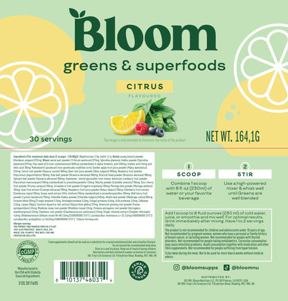 Bloom Nutrition Superfood Greens Powder, Berry, 30 Servings | Digestive Enzymes with Probiotics and Prebiotics, Gut Health, Bloating Relief for Women, Chlorella, Green Juice Mix