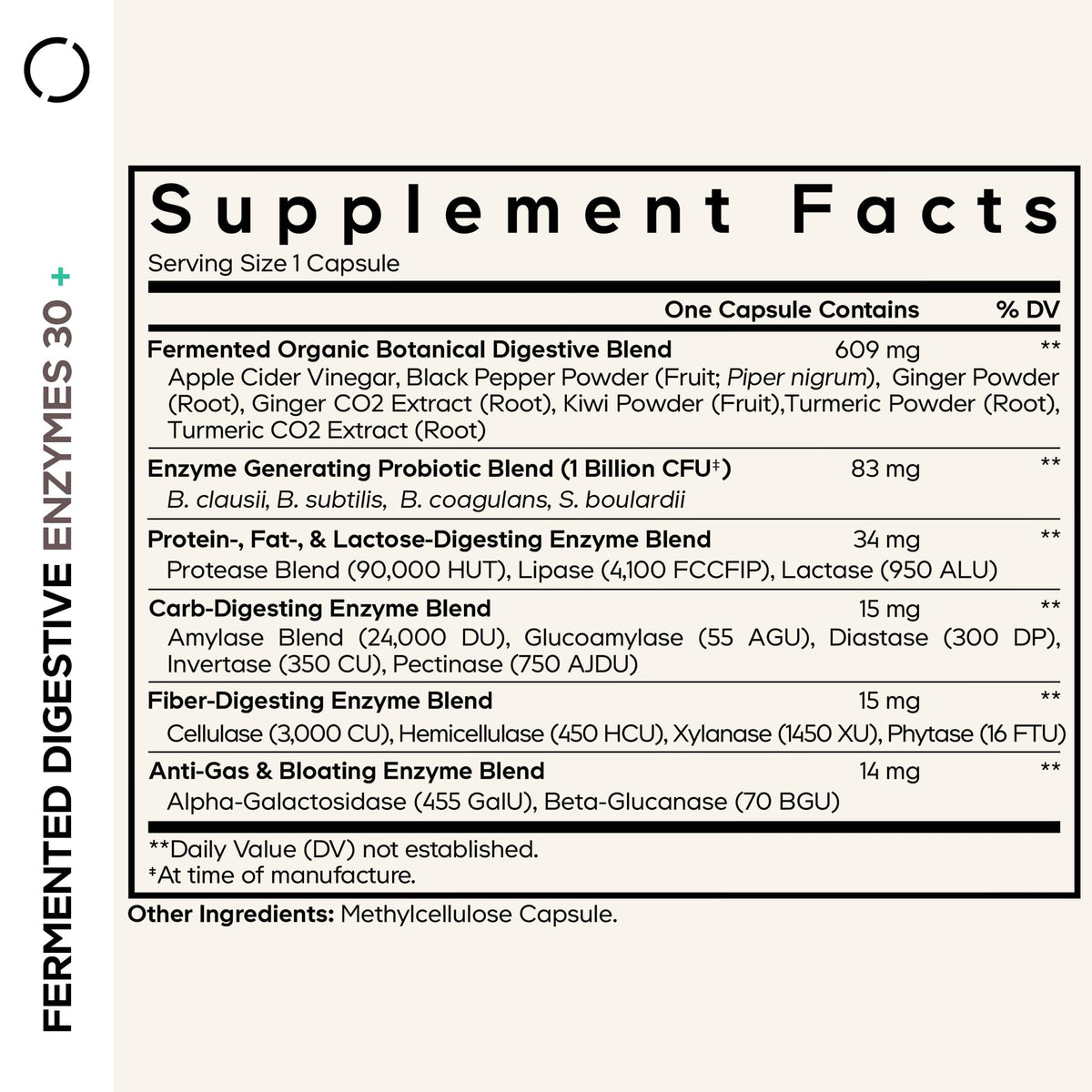 Codeage Fermented Digestive Enzymes Supplement - 14 Digestive Enzymes, Probiotics, Prebiotics, Fermented Botanicals, Plant-Based Multi Pancreatic Enzymes - 1 Capsule a Day - 30 Capsules CodeageBuy Supplements Australia