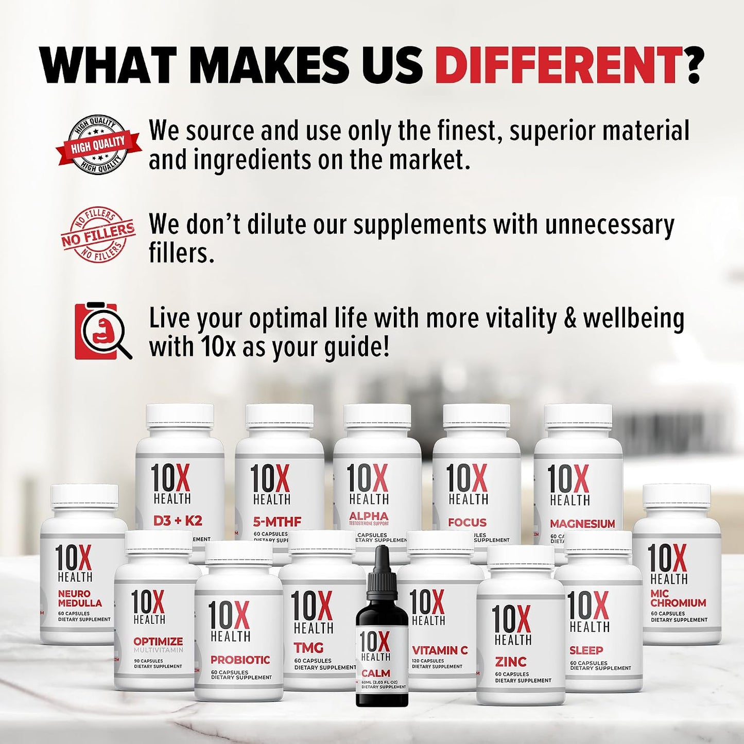 10X Health Methylene Blue Drops - 30ml Drops | Focus Support Supplement: With Black Pepper Extract, Energy Support, Vegan, Non-GMO, 30ml