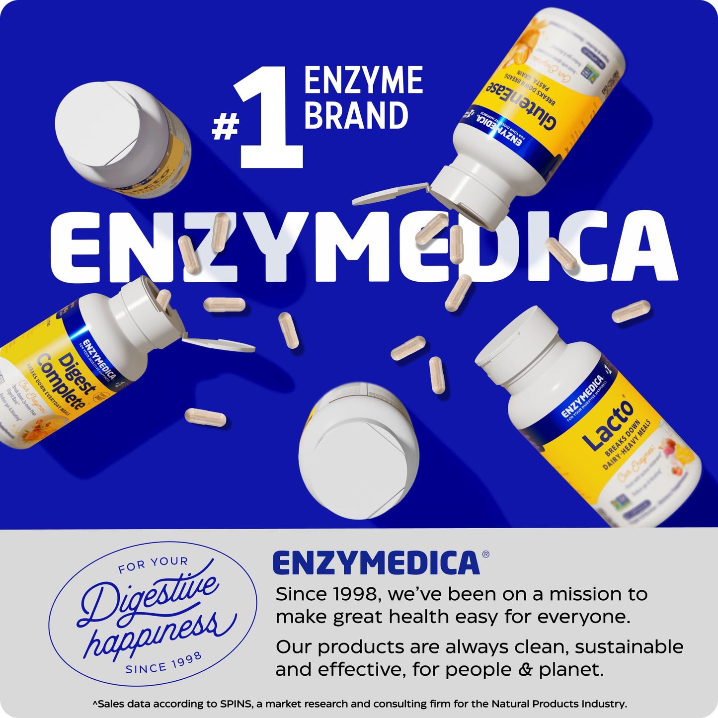 Enzymedica Lacto Digestive Enzymes for Men & Women - 90 Capsules