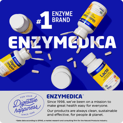 Enzymedica Lacto Digestive Enzymes for Men & Women - 90 Capsules