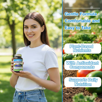 Magnesium Glycinate 500mg with Vitamin D3 – High Absorption Magnesium Supplement with Veggies Design – Supports Bone & Muscle Function and Energy – Non-GMO, Gluten-Free – 120 Veg Capsules FrexNutri buy supplements Au