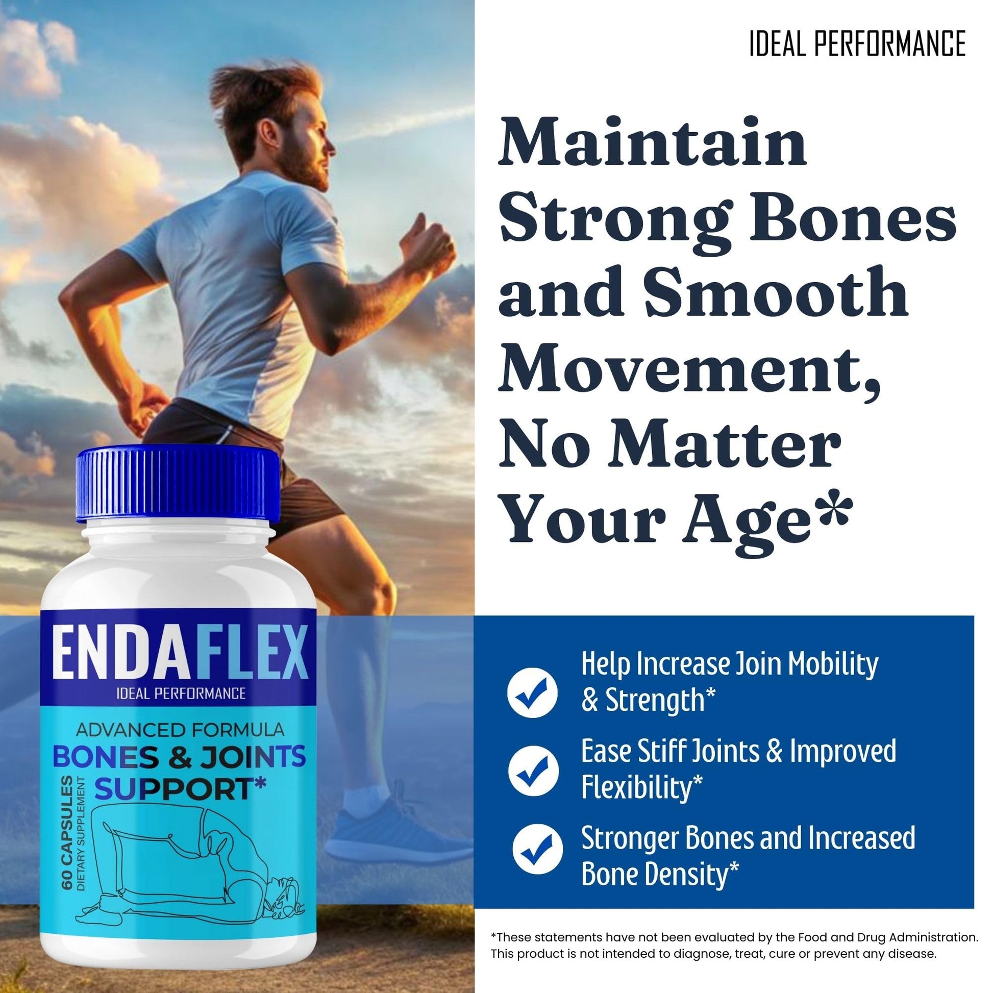 Endaflex Capsules, Advanced Joint Support Supplement Pills for Mobility and Comfort - Maximum Strength, Official Enda Flex Joint Support All Natural Formula, Premium Enda-Flex Reviews (2 Pack) IDEAL PERFORMANCEBuy Supplements Australia