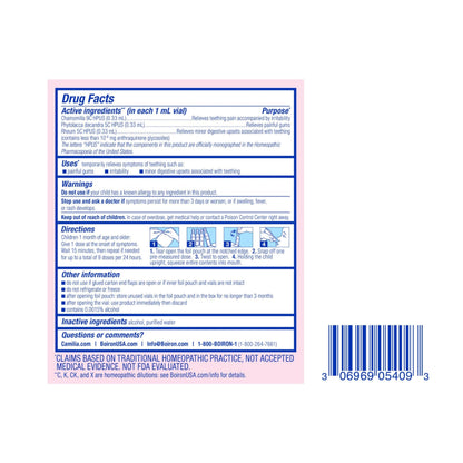 Boiron Camilia Teething Drops for Daytime and Nighttime Relief of Painful or Swollen Gums and Irritability in Babies - 30 Count Boiron buy supplements Au