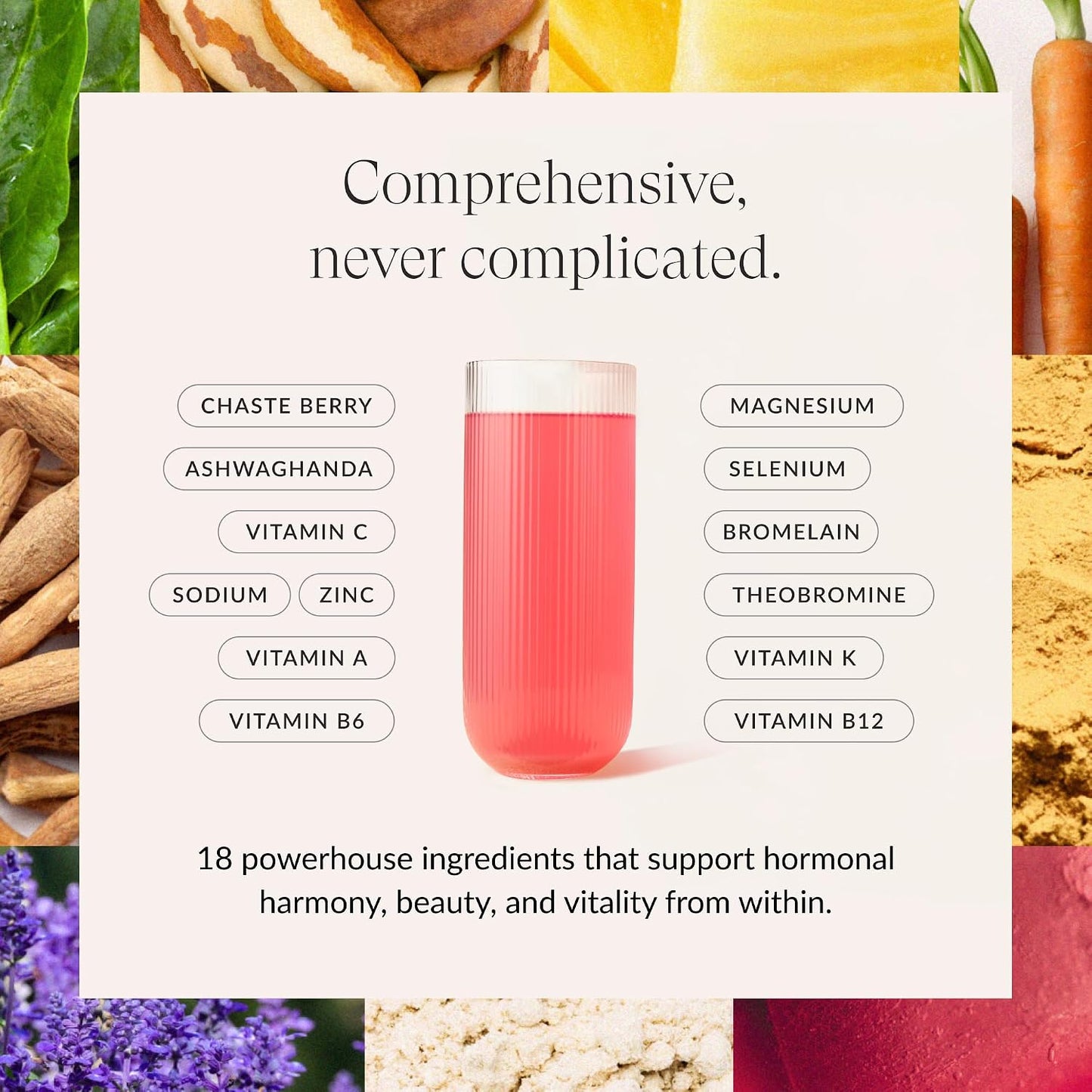 Beam Glow, Hormone Balance for Women, Strawberry Kiwi and Raspberry Bundle, Thyroid Support for Women, Natural Hormone Support Powder with Selenium and Bromelain, PMS Relief, Energy, Hair, Skin Health