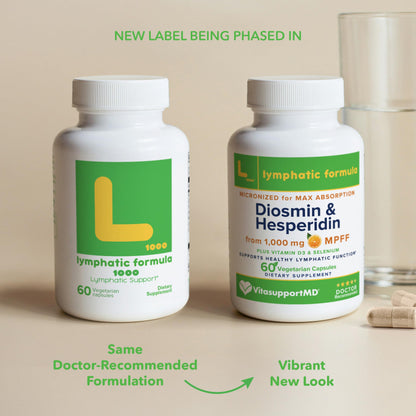 Lymphatic Formula, Diosmin Hesperidin 1000mg Lymphatic Drainage Supplement, Lymph System Support & Detox, Micronized MPFF Complex Blend with Vitamin D3 & Selenium for Immune Health, 60 Capsules VITASUPPORTMD buy supplements Au