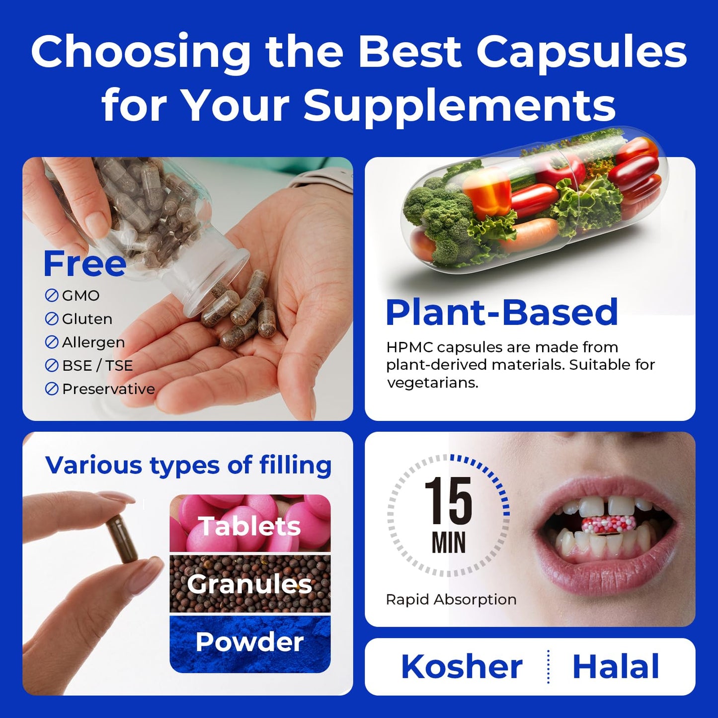 ATLEMISME Empty Vegan Capsules Size 000-1000 Count Vegetable Capsules for DIY Filling with 2 Micro Lab Spoons ATLEMISMEBuy Supplements Australia