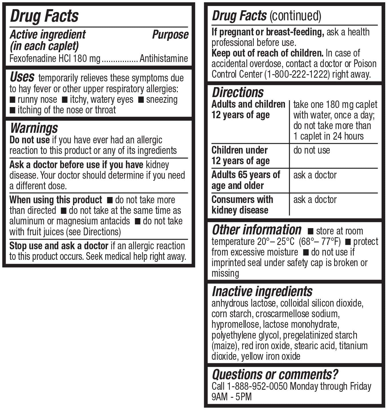 HealthA2Z Fexofenadine Hydrochloride 180mg, Antihistamine for Allergy Relief, 24-Hour Antihistamine for Allergy Relief (120 Count (Pack of 1)) HealthA2Z buy supplements Au
