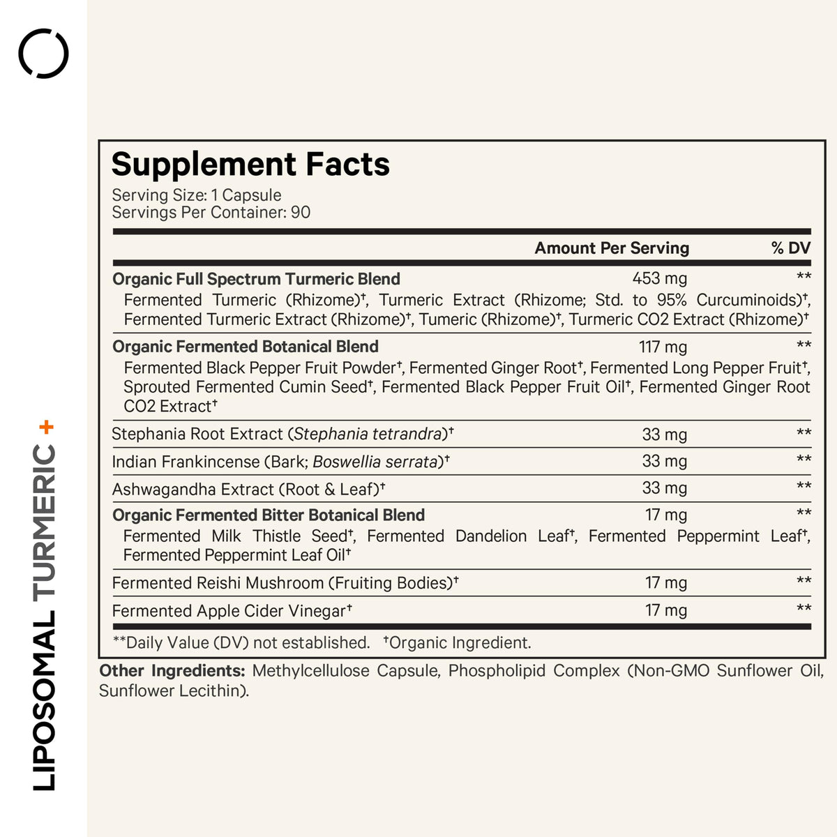 Codeage Organic Turmeric Supplement - 95% Curcumin Extract Pills - Liposomal Fermented Botanical Blend Black Pepper, Ashwagandha, Ginger, Stephania, Boswelia,