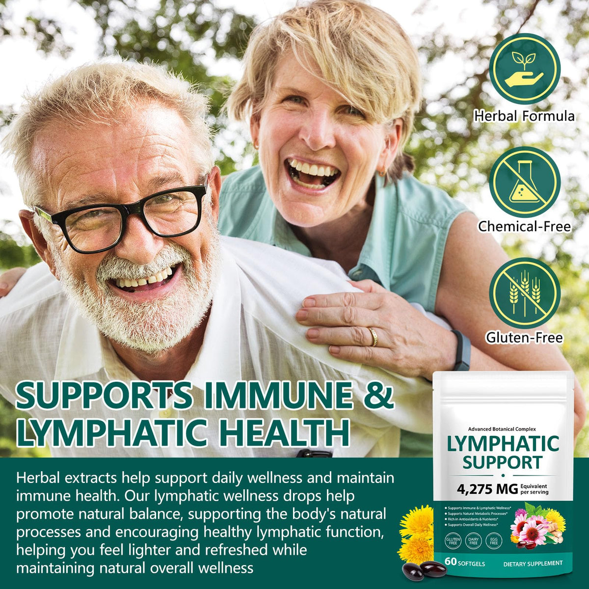 Lymphatic Drainage Supplements, 4275mg Lymph System Support for Women & Men, Herbal Lymphatic Complex with Dandelion, Burdock, Echinacea, Cleavers, Turmeric & Bromelain for Fluid Balance, 240 Capsules flasture buy supplements Au